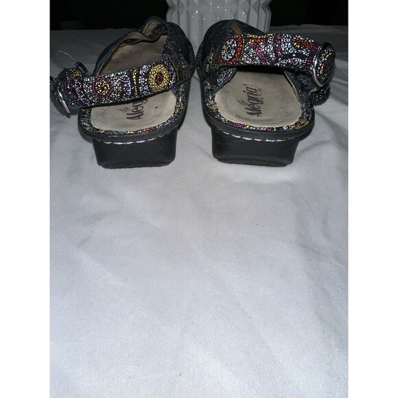 Alegria Mule Clogs Leather Multicolor Floral Sz 37 - Picture 6 of 9